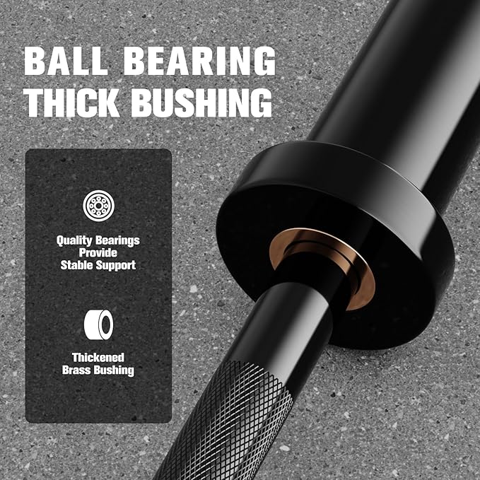 RitFit Barbell Weight Set - 4/6FT Olympic Barbell with Weight Plates (55-275LB Total) - Weightlifting Equipment for Squats, Curls, Deadlifts, Presses, Hip Thrusts