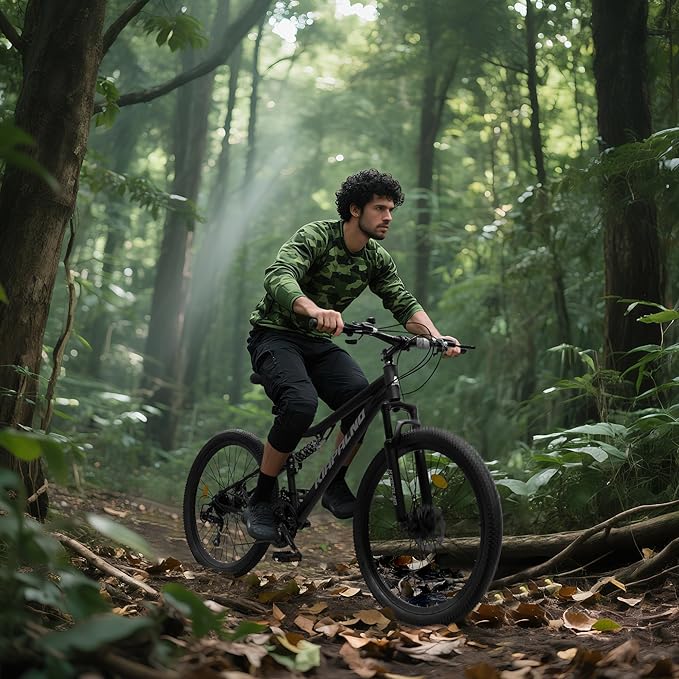 26 Inch Mountain Bike Dual Suspension for Mens Boys, 21 Speeds Steel Women Girls Mountain Bike Summer Travel Trip, Disc Brakes Adult Teens Sport Men Women Bicycle for Trail Commuter City Road