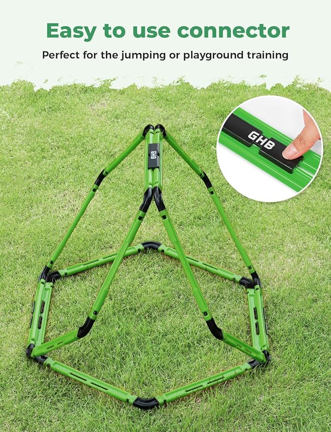 GHB Hex Agility Rings Speed Rings with Carrying Bag 6 Set Portable Hexagon Rings, Agility Ladder for Agility Footwork Training