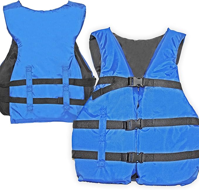 Life Jacket Paddle Vest; Coast Guard Approved Type III PFD Life Vest Flotation Device; Jet ski, Wakeboard, Hardshell Kayak Life Jacket; Ideal Extra Life Jacket for Pontoon Boat