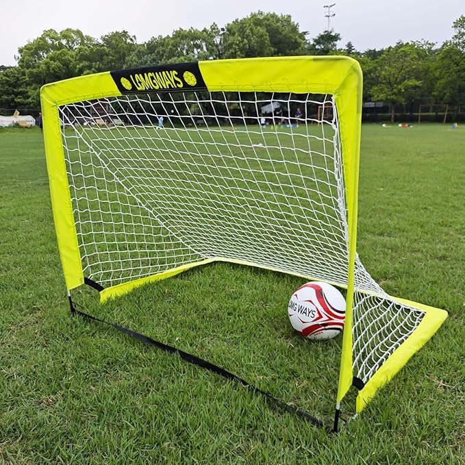 Soccer Goal – Foldable Frame Net for Kids + Youth – Indoor + Outdoor Soccer Goal with Carry Bag – Easy Setup – Multiple Sizes for Practice & Games