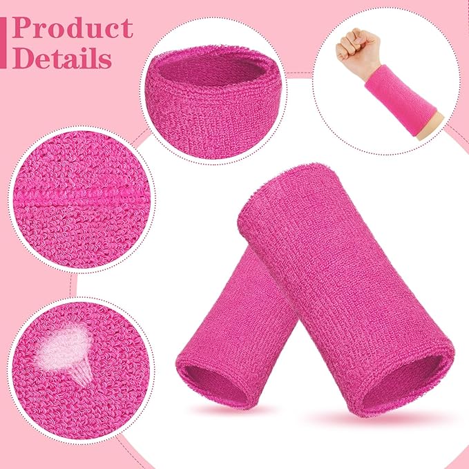 WILLBOND 6 Inch Wrist Sweat Bands for Men Women Tennis Elastic Athletic Long Sweatband Wrist Absorbent for Basketball Tennis Running Outdoor Activity