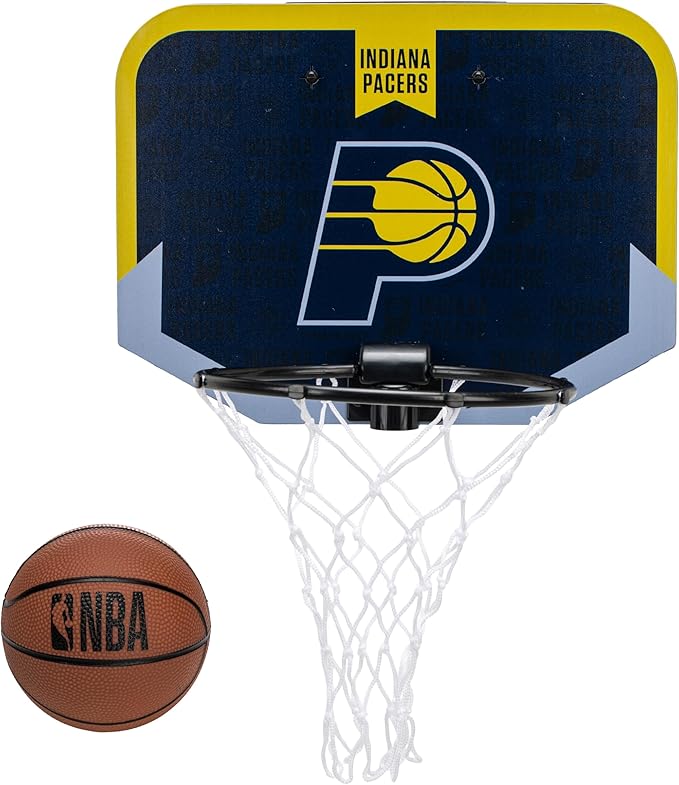 Franklin Sports NBA Team Over The Door Basketball Hoop - Kids Indoor Mini Basketball Hoop with Basketball - NBA Fan Shop Mini Hoop for Bedroom & Office