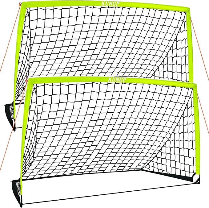 2 of 5×3 6x4 9x5 FT Portable Kids Soccer Goals Set, Foldable Soccer Practice Nets for Backyard with Carrying Bag for Toddler Youth Pop Up Soccer Training Equipment Indoor Outdoor Sports Game Gift