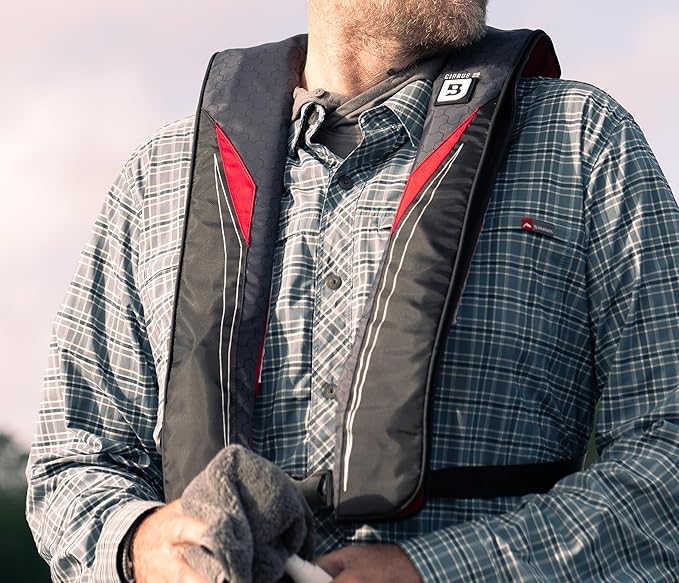 BLUESTORM Cirrus26 Inflatable PFD Life Jackets for Adults | US Coast Guard Approved Automatic Life Vest w/Manual Override Convertibility