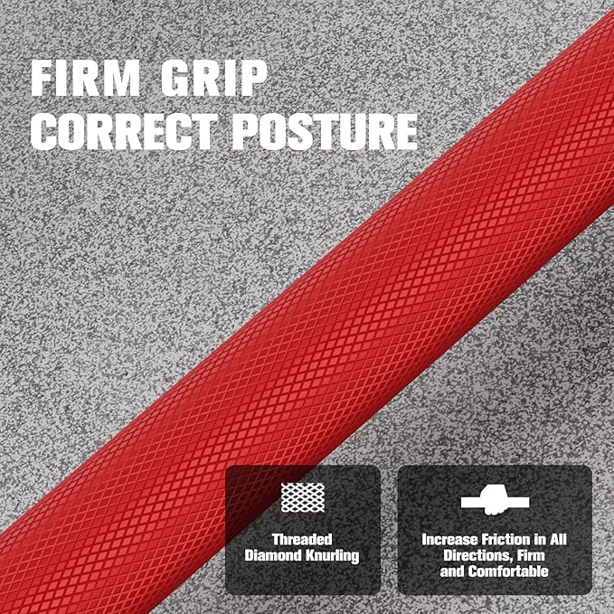 RITFIT Olympic Barbell 4ft/4.8ft/6ft - 2 Inch Weight Bar for Strength Training, Weightlifting, Squat, Deadlift, Bench Press, Curl, Overhead Press - 350lbs/500lbs Capacity