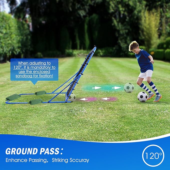 Soccer Rebounder Net, Quick-Switch Angle Soccer Training for Control, Passing Practice, Easy Setup Rebounder Gifts Aids & Equipment for Kids,Teens & Adults