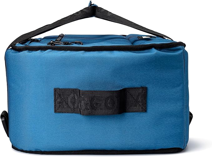 AO Coolers Stow 'n Go Canvas Soft-Sided Cooler, Low Profile and Leak Proof, Insulated for 24-Hour Cold, Ocean Blue, 38-Can