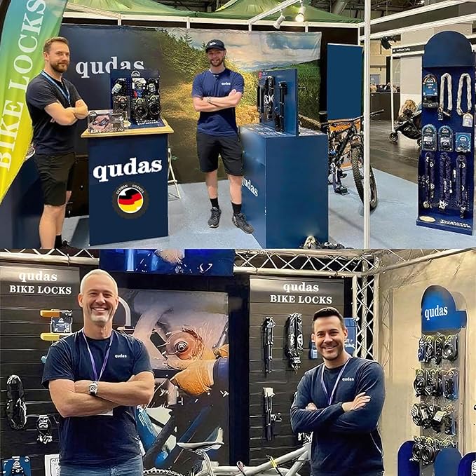 Heavy Duty Bike U Lock German Brand Anti-Theft 4ft/1.2m Cable, Bicycle Sturdy Mounting Bracket with Protective Silicone and Waterproof Sliding Cover for Mountain Bikes, Ebikes, Scooters (Long Lock)