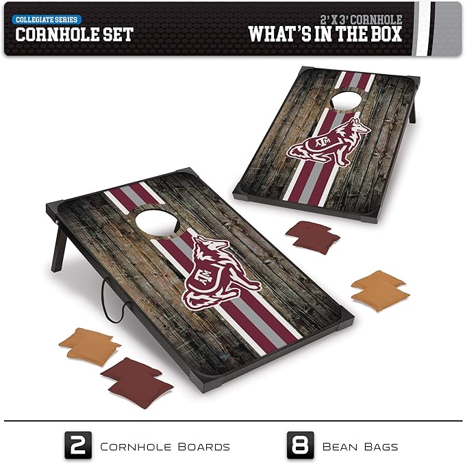 Wild Sports NCAA 2' x 3' MDF Deluxe Cornhole Set - with Corners and Aprons