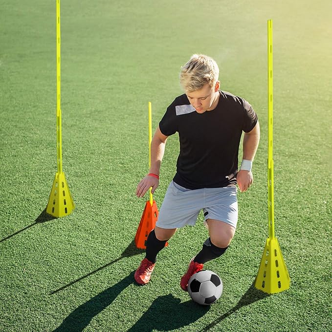 Yes4All Speed and Agility Training Equipment Set - Hurdles and Cones for Athletes in Soccer, Basketball, Football