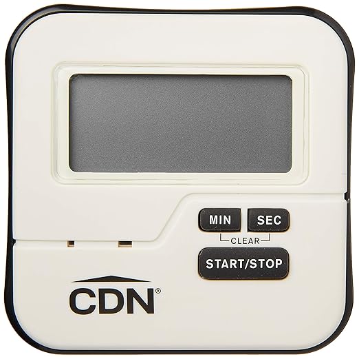 CDN Waterproof Kitchen Timer | Big Digital Display | 90-Second Loud Alarm with Flashing Light | Shatterproof & Steamproof | Magnet & Stand Mount | Ideal for Chefs | TMW1