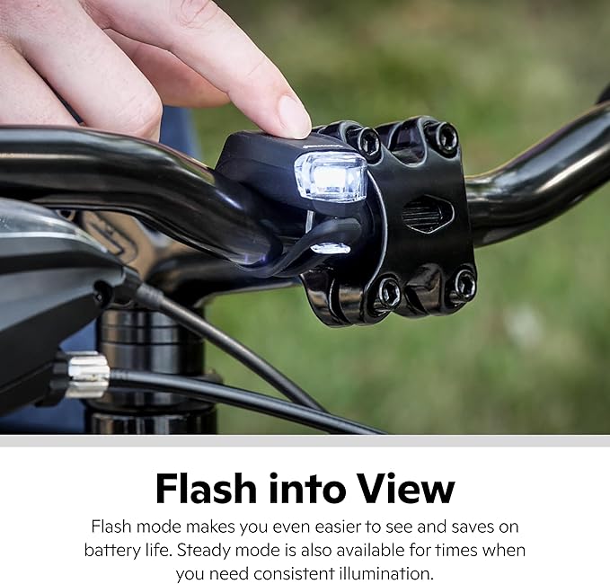 Schwinn Quick Wrap Bike Light Set, LED, 40 or 11 Lumen, Easy to Attach Headlight and Taillight, Tool-Free Install, Battery Operated, for City and Road Riding