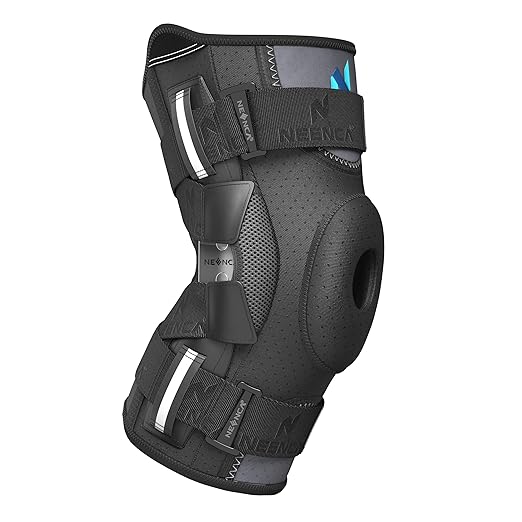 NEENCA Professional Knee Brace for Knee Pain, Hinged Knee Support with Patented X-Straps Fiting System, Strong Stability for Joint Pain Relief, Arthritis, Meniscus Tear, ACL, PCL, MCL, Sports, Workout