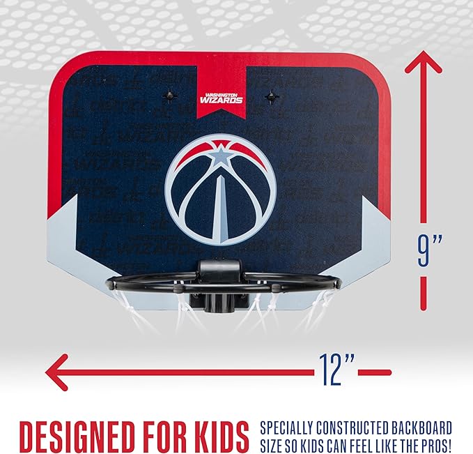 Franklin Sports NBA Team Over The Door Basketball Hoop - Kids Indoor Mini Basketball Hoop with Basketball - NBA Fan Shop Mini Hoop for Bedroom & Office