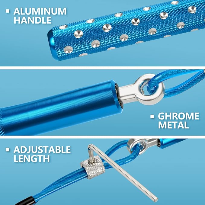 Jump Rope, Wastou Speed Jumping Rope for Training Fitness Exercise, Adjustable Adults Workout Skipping Rope for Men, Women, Kids, Girls