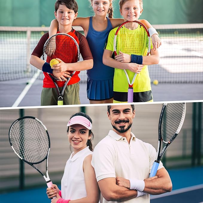 Jerify 24 Pieces Tennis Racket Grip Tape, Precut Badminton Racket Overgrips Tape with Velvety Comfort for Anti Slip and Absorbent Grip