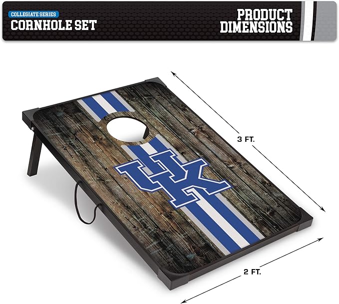 Wild Sports NCAA 2' x 3' MDF Deluxe Cornhole Set - with Corners and Aprons