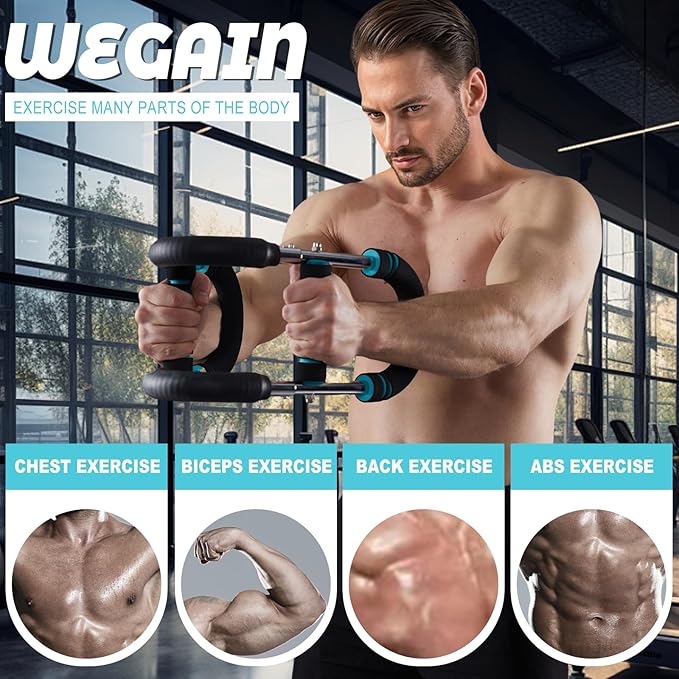 Twister Arm Trainer, Adjustable Chest Muscle Training clamp Muscle Expander,Gorilla bar Shoulder Muscle Training Fitness Equipment, Portable Upper Limb Strength Training Machine arm Torque Trainer