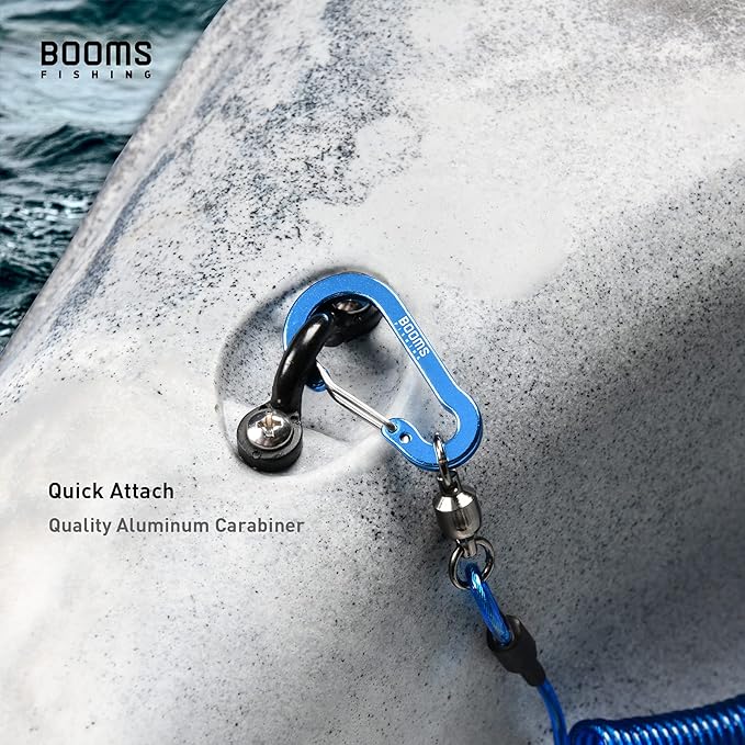 Booms Fishing T02 Fishing Pole Tether, Kayak Paddle Leash, Paddle Board Fishing Accessories, Heavy Duty Fishing Lanyard for Fishing Tools/Rods/Paddles