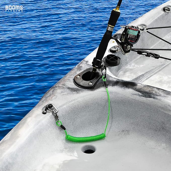 Booms Fishing T02 Fishing Pole Tether, Kayak Paddle Leash, Paddle Board Fishing Accessories, Heavy Duty Fishing Lanyard for Fishing Tools/Rods/Paddles