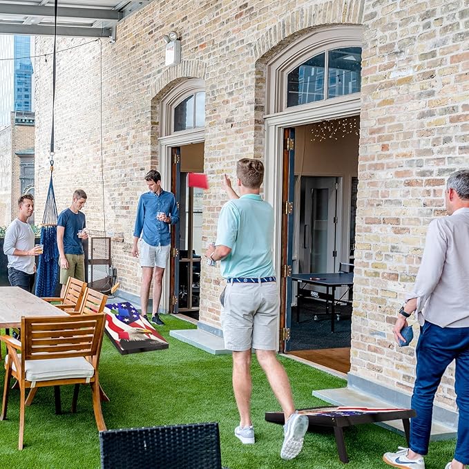 Cornhole Board Set with Carrying Bags & 8 Bean Bags Corn Hole Boards Bean Toss Game for Adults Family Outdoor Lawn Outside Backyard Games