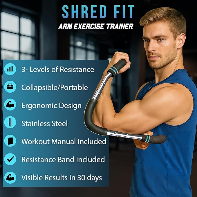 Twister Arm Trainer, Adjustable Twister Arm Chest Exerciser with 3 Settings & Workout Manual for Men & Women, Detachable Power Twister Home Fitness Equipment for Enhancing Upper Body Muscle – 40-90lbs
