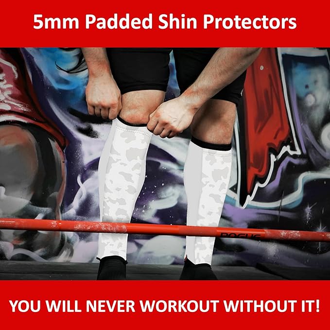 Bear Grips Deadlift Shin Guards - Breathable Gym Equipment Rope Climbing Shin Guard for Men and Women - Injury Prevention Calf Support Shin Guard Sleeves for Ultimate Shin Protection