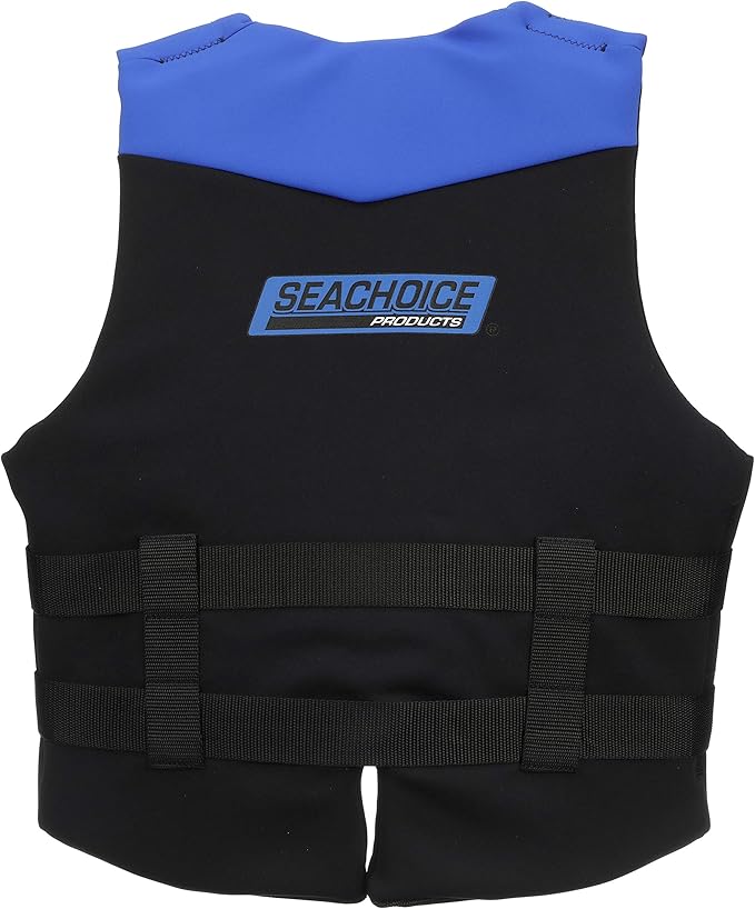 Seachoice Neoprene Multi-Sport Vest, Blue/Black, Youth Size, Fits 25-29 in. Chest, Coast Guard Type III