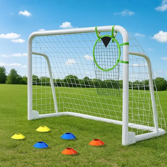 NAIZEA Soccer Goal - 12x6FT/16x7FT/10x6FT/8x6FT/6x4FT Soccer Goals for Backyard - Metal Soccer Goals for Youth Adult - Multiple Sizes Colors - Perfect for Games Indoor Outdoor Practice
