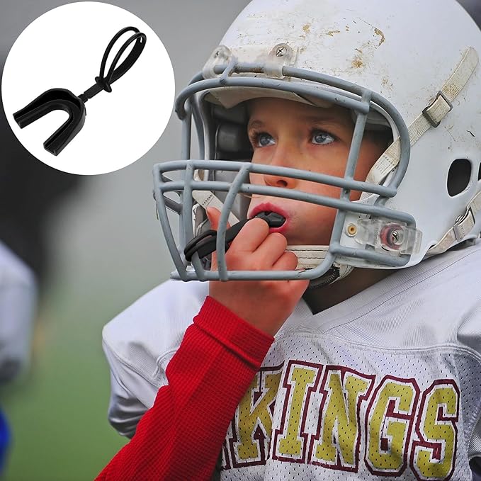 Dunzy 10 Pcs Strapped Mouth Guard Sports Mouthguard with Strap No Boiling Mouthguard Adult Youth Football Mouthpiece Mouth Protector for Boxing Basketball Lacrosse
