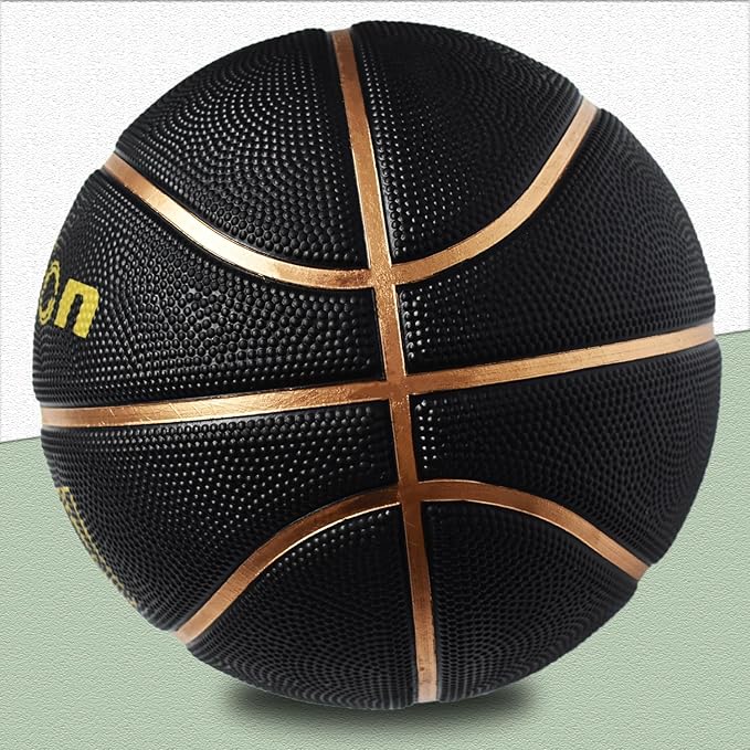 Senston 27.5‘’/29.5'' Basketball Outdoor Indoor Rubber Basketball Ball for Kids/Adult Official Size 5/7 Basket Ball with Pump