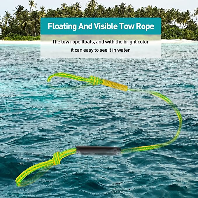 Botepon Tow Rope for Tubing, Tow Rope for Towable Tubes for Boating, Tow Rope for Pulling Tube with Pontoon Boat Jet Ski, 60ft