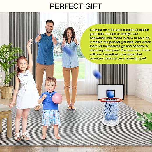 Basketball Trash Can for Boys Room Decor,Christmas Gift for Boys,Basketball Hoop Garbage Waste basket bin (Including 1pc Basketball Trash Can)Garbage Can for Basketball Party and Basketball Gift