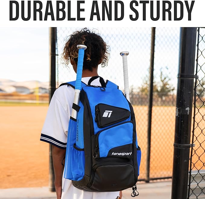 Baseball Bag - Backpack for Baseball, Softball, Tball - Adults & Youth Bat Bag