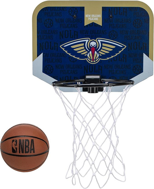 Franklin Sports NBA Team Over The Door Basketball Hoop - Kids Indoor Mini Basketball Hoop with Basketball - NBA Fan Shop Mini Hoop for Bedroom & Office