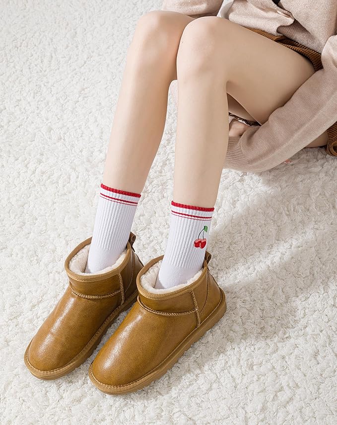 Yawlsow Pilates Grip Socks for Women Yoga Grippy Socks Cute Barre Non Skid Athletic Crew Sticky Sock Workout Hospital
