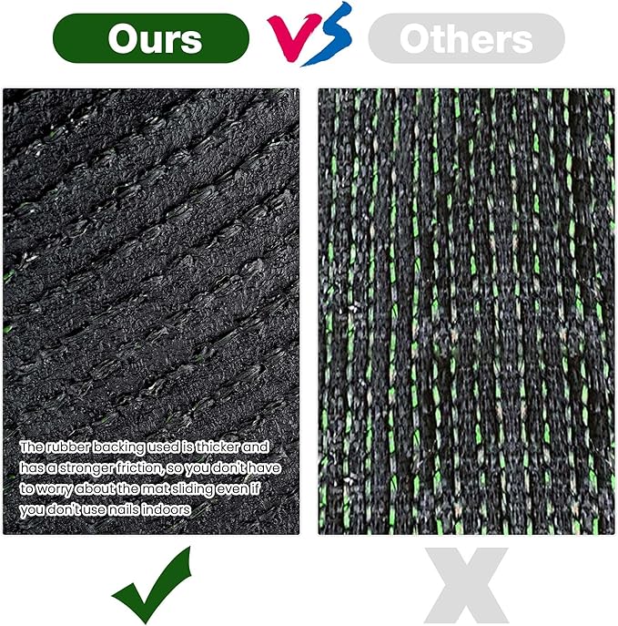 Yescom Sports Sled Strips Turf Gym Turf Flooring for Weight Sled Push Gym Equipment Outdoor Indoor Use 65'x3'x4PCS(780 Sq.Ft) 0.4" H