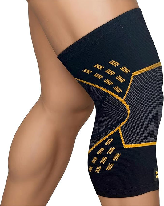 CopperJoint Pull On Knee Brace Women & Men Workout - Copper Infused Knee Sleeves for Men, Elastic Compression Knees Support Braces for Fitness, Volleyball, Basketball, Running, Sports