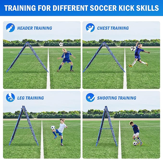 Dual-Sided Soccer Rebounder Net, Fast & Slow Rebound Speed Training for Control, Passing Practice, Easy Setup Baseball/Volleyball Rbounder Pitchback Net Gifts Aids & Equipment for Kids,Teens & Adults