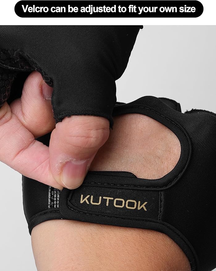 KUTOOK Weight Lifting Gloves for Women Gym Workout Gloves with Palm Protection & Extra Grip Breathable Exercise Gloves for Men Fitness