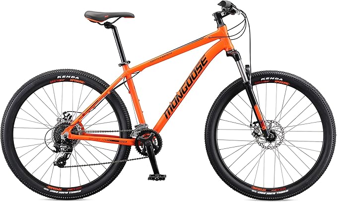 Mongoose Switchback Comp Expert Sport Trail Mountain Bike for Adult Men Women, 16/18/21-Speed Options, 27.5-Inch Wheels, Disc Brakes, Small Medium or Large Aluminum Frames, Hardtail Bicycles