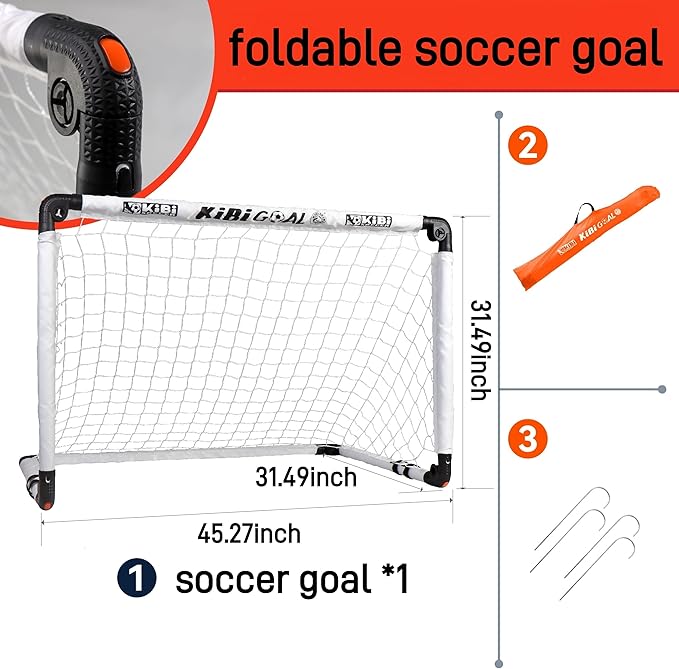 Soccer Goal, Small Foldable Goal for Kids, Kids Goals for The Backyard/Indoor/Outdoor, Mini Soccer Goals for Toddler Gift