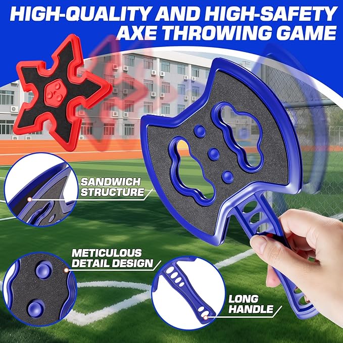 Axe Throwing Target Game for Backyard with 8 Throwing Axes Set,Indoor &Outdoor Activities for Kids,Hunting Games for Family, Birthday Gift for Boys Girl, Carnival Games