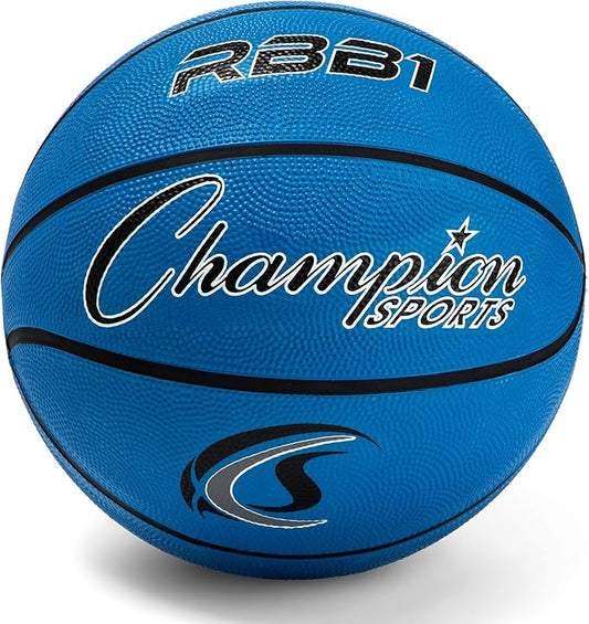 Champion Sports Rubber Basketballs – Heavy Duty Pro-Style, Indoor/Outdoor Use, Premium Basketball Equipment for Physical Education, Various Sizes & Colors (Size 3, 5, 6, 7)