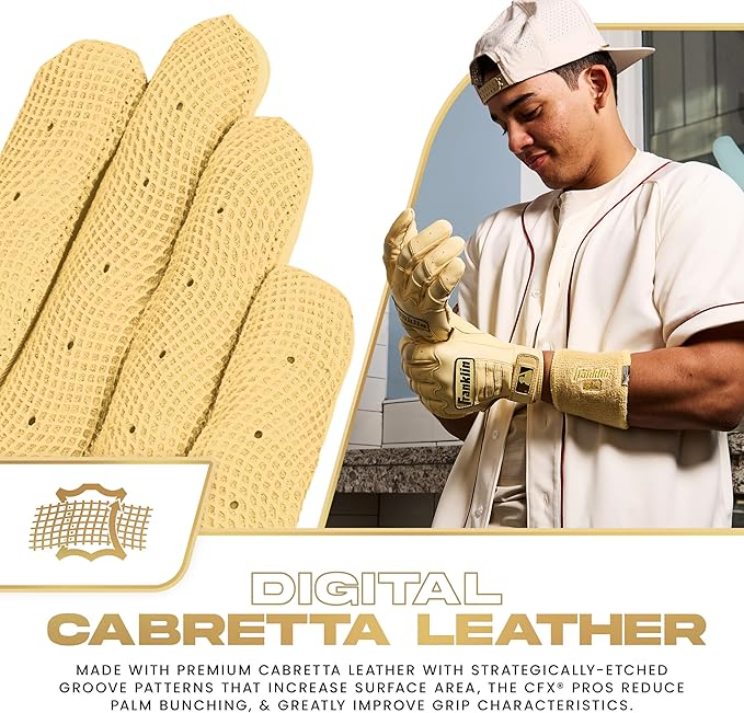 Franklin Sports MLB Baseball Batting Gloves - CFX Pro Adult + Youth - Baseball + Softball - Multiple Sizes + Colors