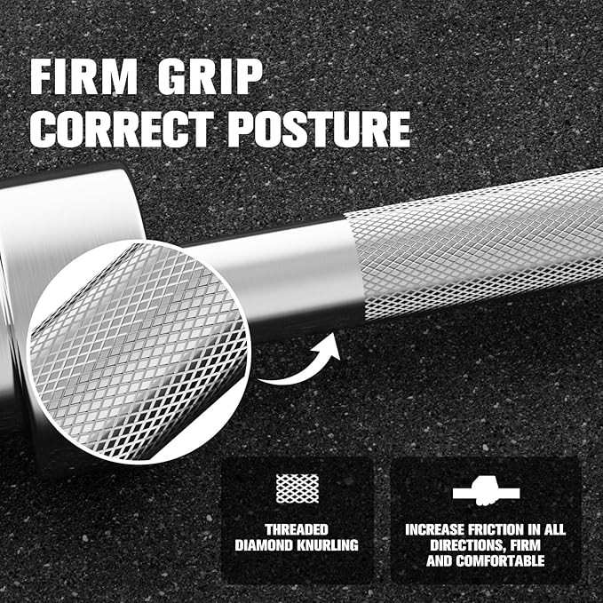 RitFit Barbell Weight Set - 4/6FT Olympic Barbell with Weight Plates (55-275LB Total) - Weightlifting Equipment for Squats, Curls, Deadlifts, Presses, Hip Thrusts