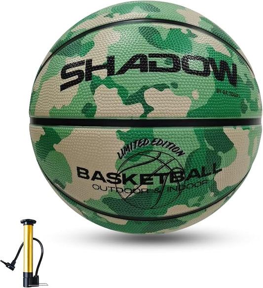 Shadow Limited Edition Basketball, Regulation Size 7, 29.5 inches, White Grey. Indoor and Outdoor. Great Gift idea.