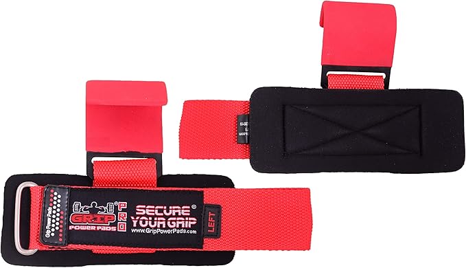 Weight Lifting Hooks Heavy Duty Lifting Wrist Straps Pull Ups Deadlift Straps Power Lifting Grips Padded Workout Straps for Weightlifting Gym Gloves for Men & Women Premium Workout Equipment