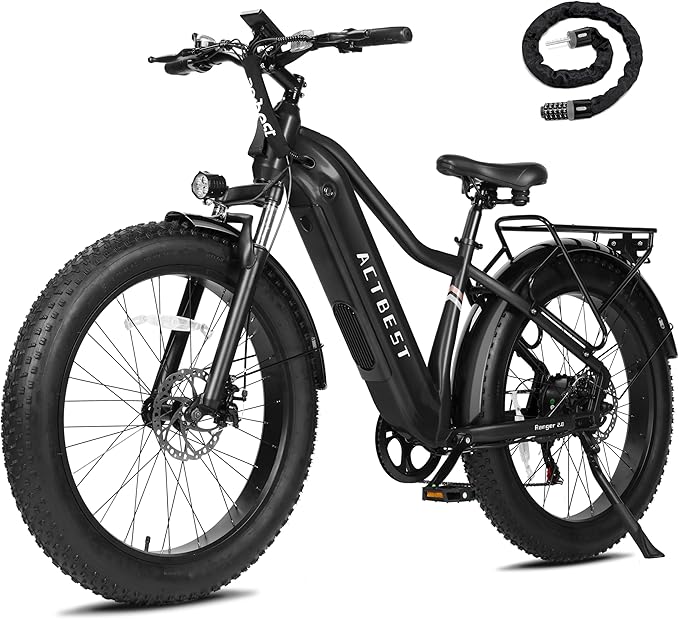 Electric Bike for Adults with Peak 1500W Brushless Motor,65Miles 28MPH Electric Mountain Bike, 624Wh Removable Built-in Battery Ebike, 26"×4 Fat Tires Ebikes for Adults,7 Speed,Front Suspension